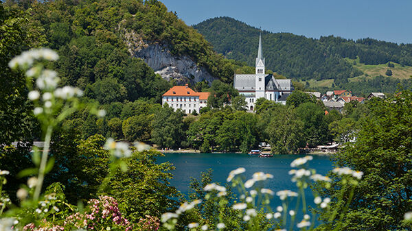 Church on Lake Bled, Slovenia