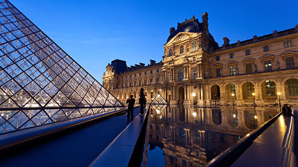 Louvre at night, Paris