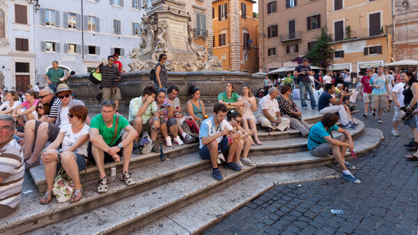 Crowd in Rome