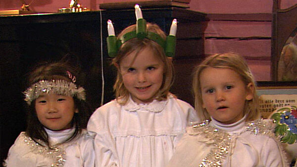 Santa Lucia girls, Drøbak, Norway