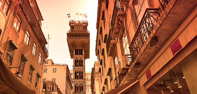Santa Justa Lift, Lisbon, Portugal