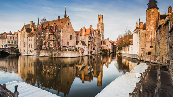 Brugge-Zeebrugge Canal and Belfry, Bruges, Belgium