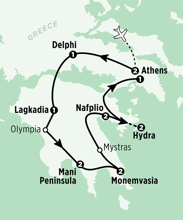 Greece Tour Map - Rick Steves
