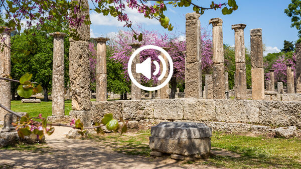 Column ruins, Peloponnese, Greece