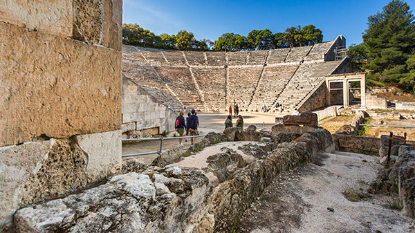 Ancient theater, Epidavros, Peloponnese, Greece