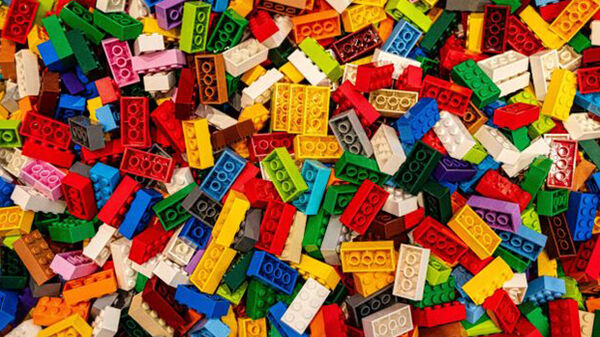 Pile of Legos, Lego House, Billund, Denmark