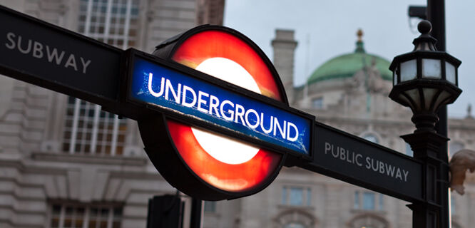 Underground sign, London, England