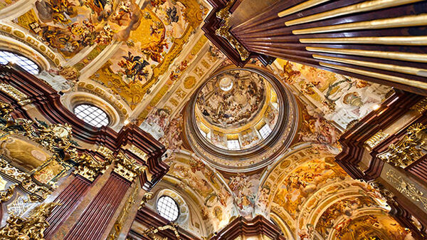 ceiling of melk abbey in austria