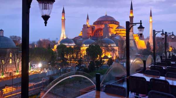Hagia Sophia by night, Istanbul, Turkey