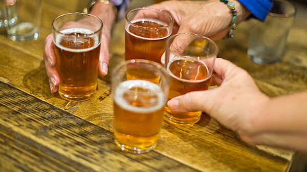 Glasses of beer, England
