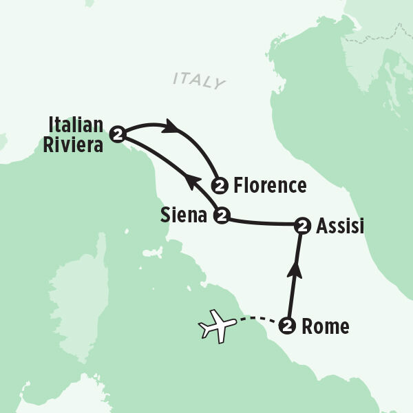 my way italy tour route map