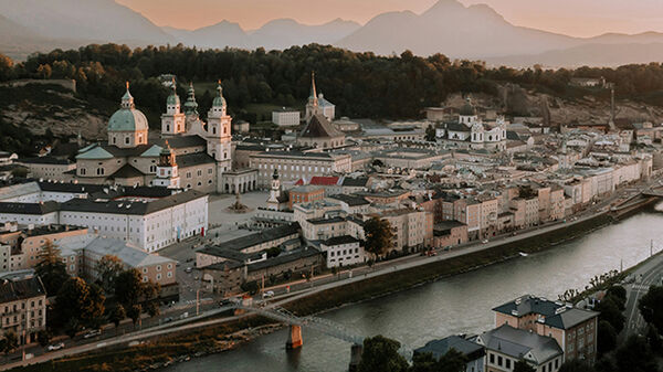 Overview of Salzburg, Austria