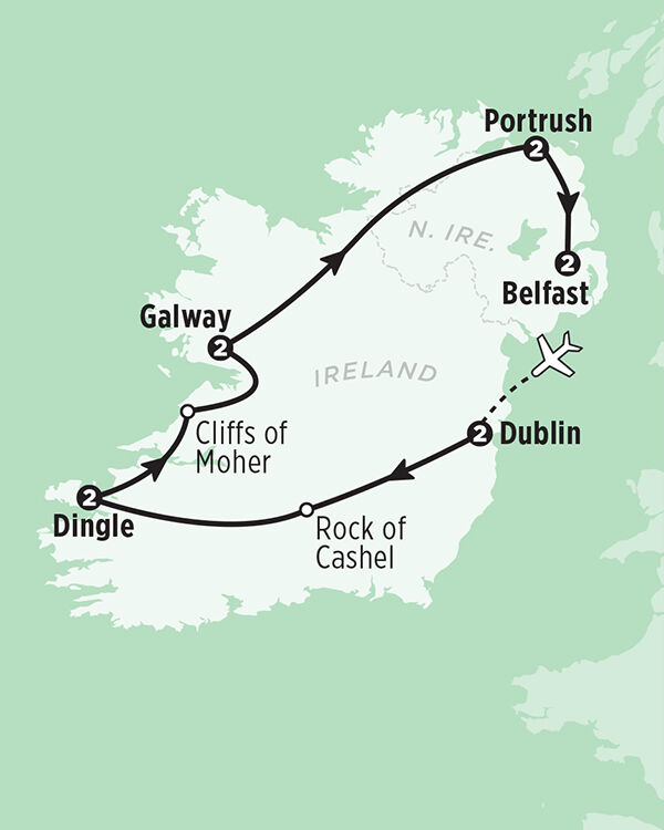 My Way Ireland map - Rick Steves vacation packages