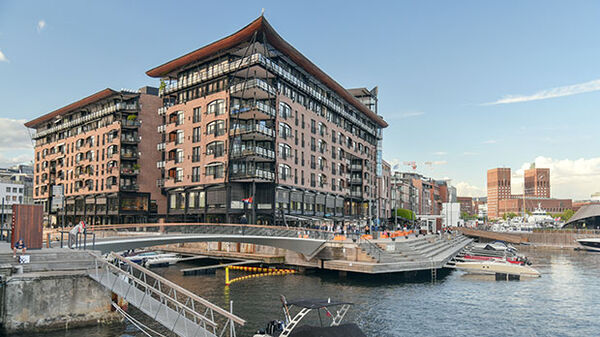 Harborfront buildings, Oslo, Norway