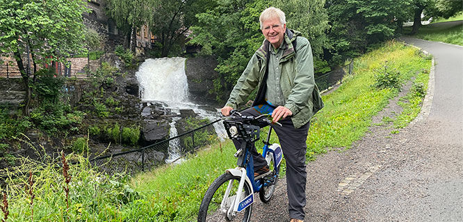 Rick on a bike, Oslo, Norway 
