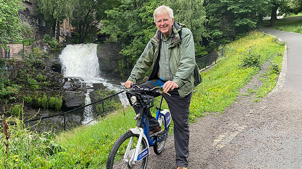 Rick on a bike, Oslo, Norway