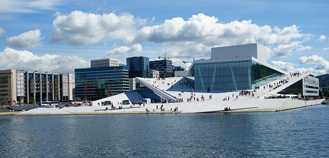 modern buildings on oslo harborfront