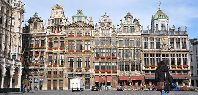 baroque style buildings in brussels main square