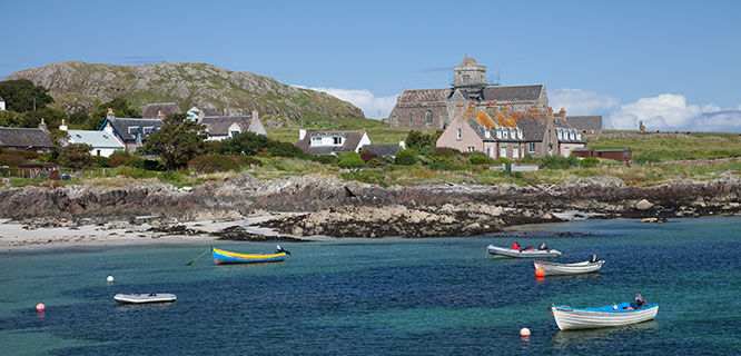 stone monatery on the island of iona 
