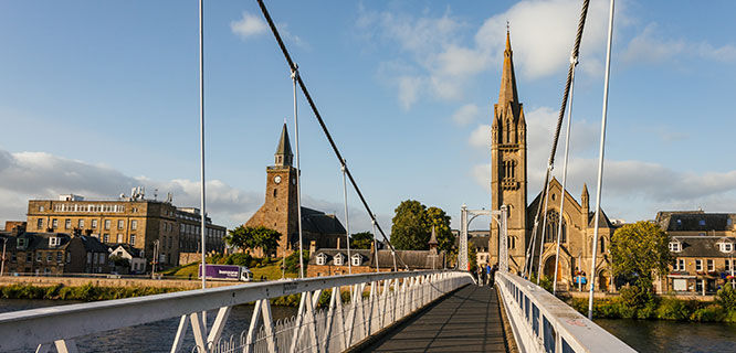 pedestrian bridge across ness river