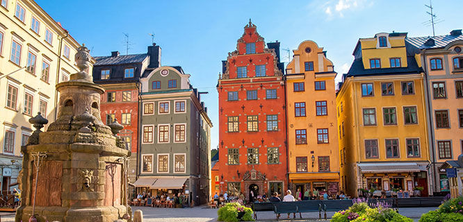 colorful buildings in stockholm's old town