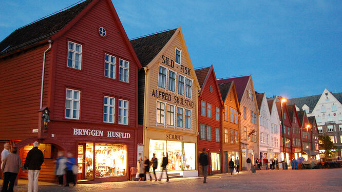 Bryggen waterfront, Bergen, Norway