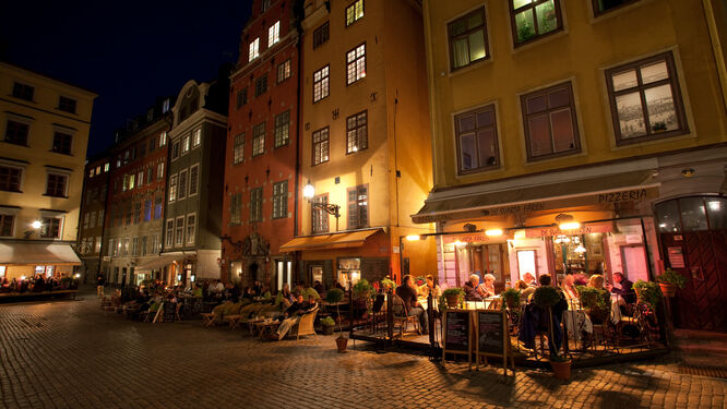 Stortorget square at night, Stockholm, Sweden
