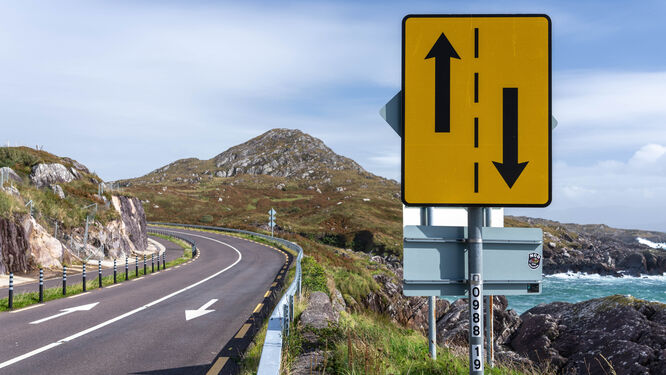 The coast along the Ring of Kerry, Ireland