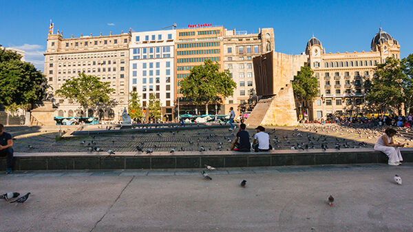 Plaça de Catalunya, Barcelona, Spain
