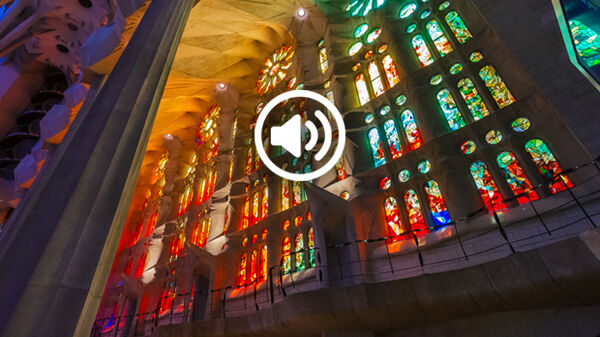 Sagrada Familia interior, Barcelona, Spain