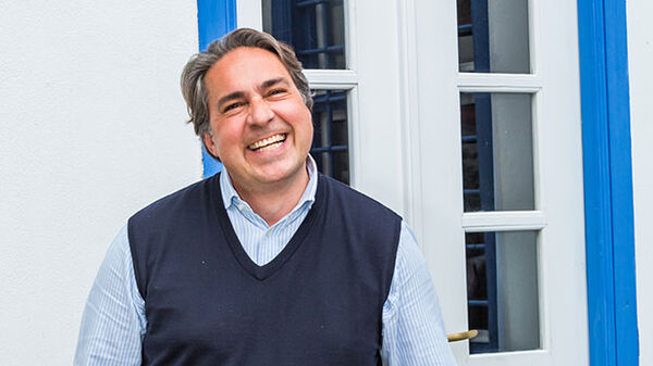 Tour guide Apostolos Douras in Greece