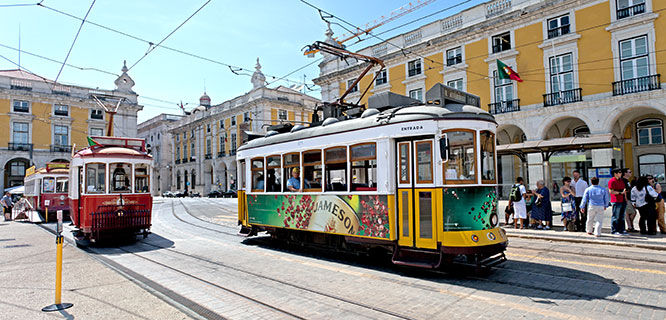 two street trolleys