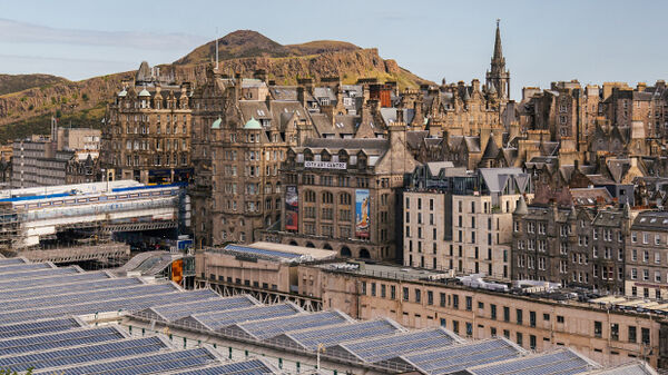 Street of Georgian buildings, Edinburgh, Scotland