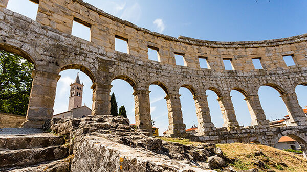 ancient ampitheater wall