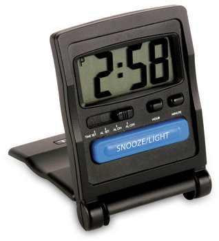 folding travel alarm clock analog